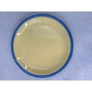 Vintage Yellow And Blue Market Square‎ Colorstones Japan Dinner Plates 10.5 Inch